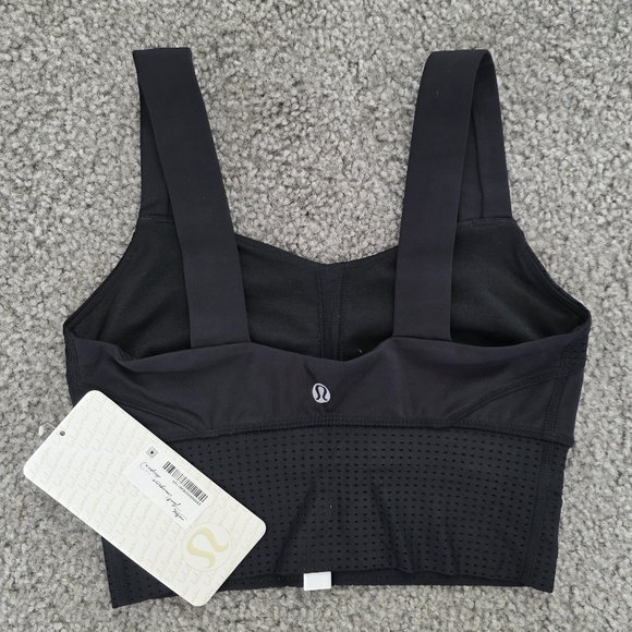 Lululemon Var-City Long Line Bra Black NEW WITH TAGS & BAG Size 2 - Picture 7 of 8